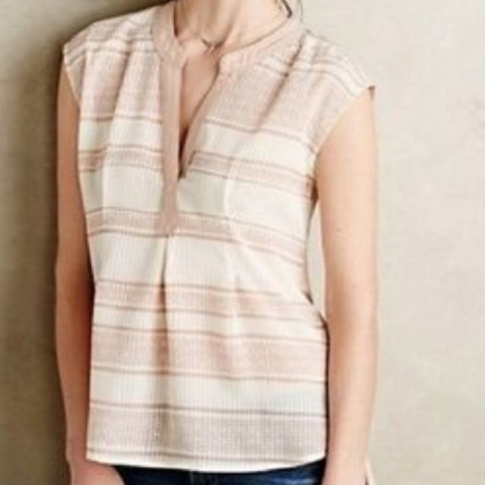 ❗SALE❗Anthropology Postmark Mixed Media Blouse
